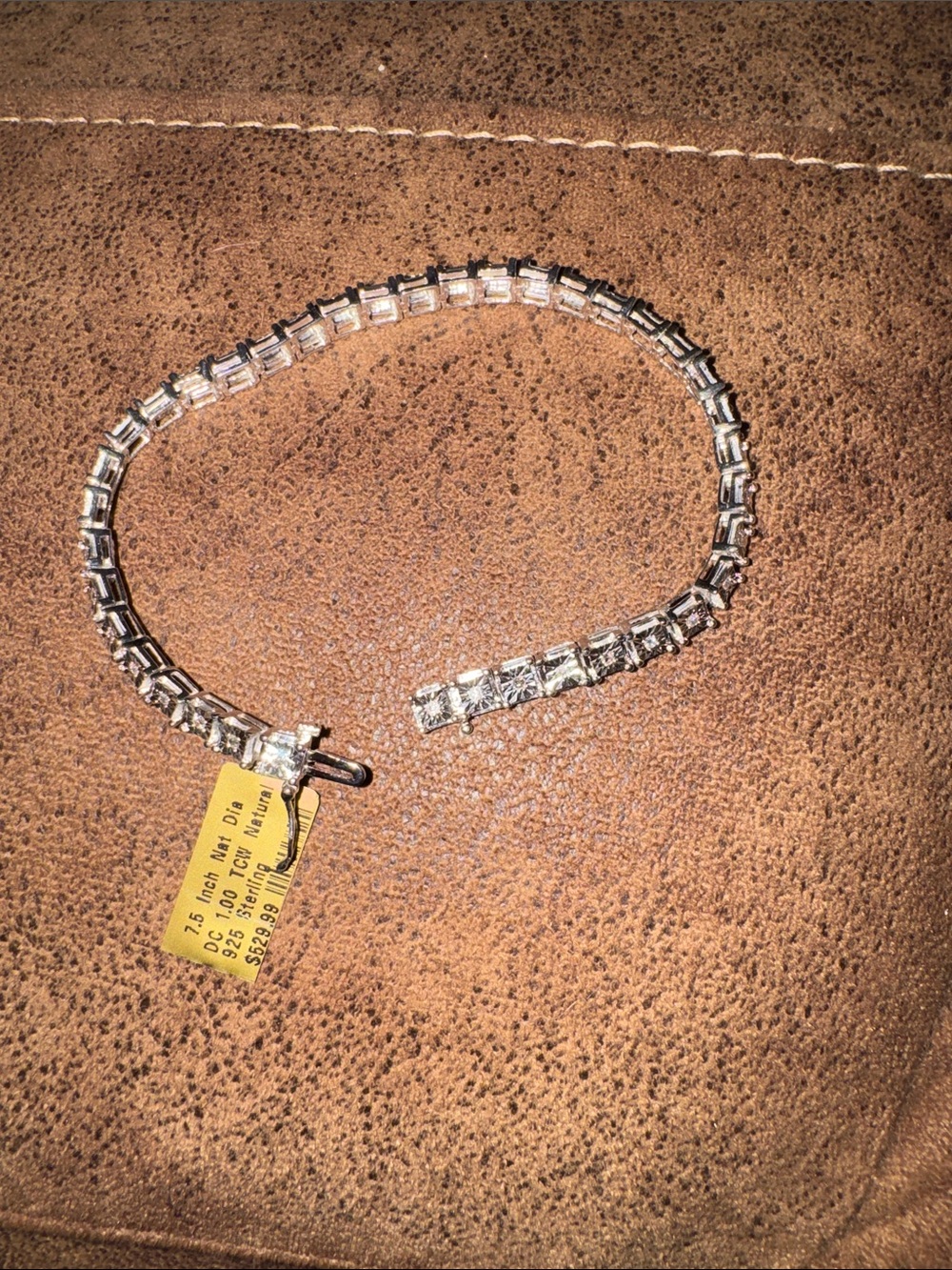 Classic Silver Tennis Bracelet with Natural Diamond
